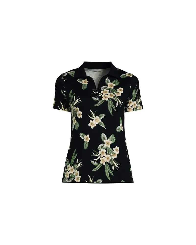 Lands' End Supima-Poloshirt, Damen, Größe:32-34 petite, Schwarz, Baumwolle, by Schwarz