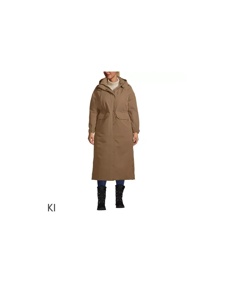 Lands' End Maxi-Daunenmantel EXPEDITION, Damen, Größe plus, Beige, Polyester/Daunen, by Beige