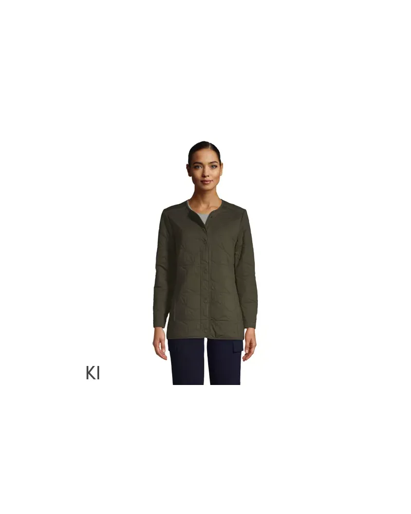 Lands' End PrimaLoft Steppjacke, Damen, Größe regular, Grün, Baumwoll-Mischung/Baumwolle Modal, by Grün