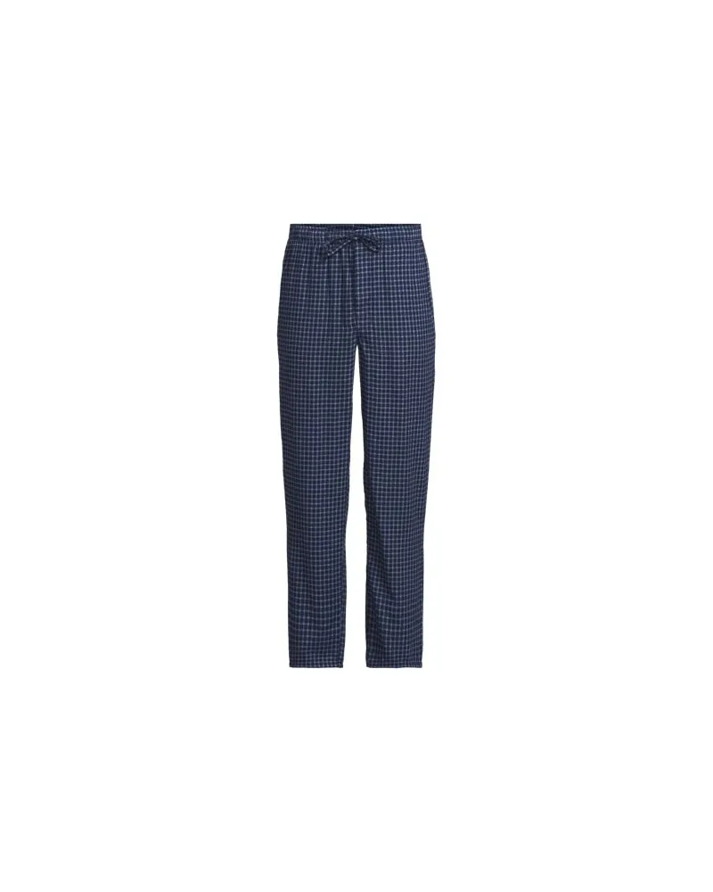 Lands' End Flanell-Pyjamahose, Herren, Größe regular, Blau, Baumwolle, by Blau