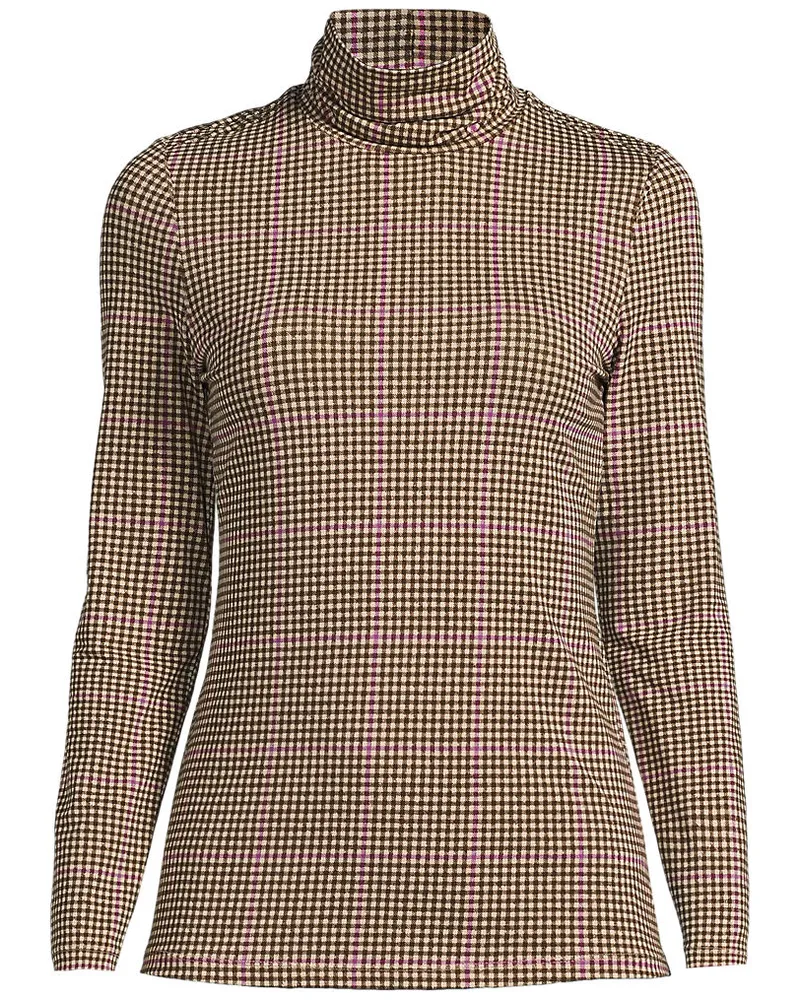 Lands' End Rollkragenshirt aus Baumwoll/Modalmix, Damen, Größe plus, Weiß, Baumwolle/Elasthan/Baumwolle Modal, by Weiß