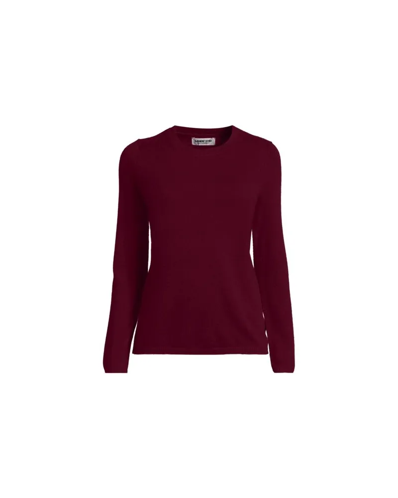 Lands' End Kaschmir-Pullover mit rundem Ausschnitt, Damen, Größe plus, Rot, Kaschmir, by Rot