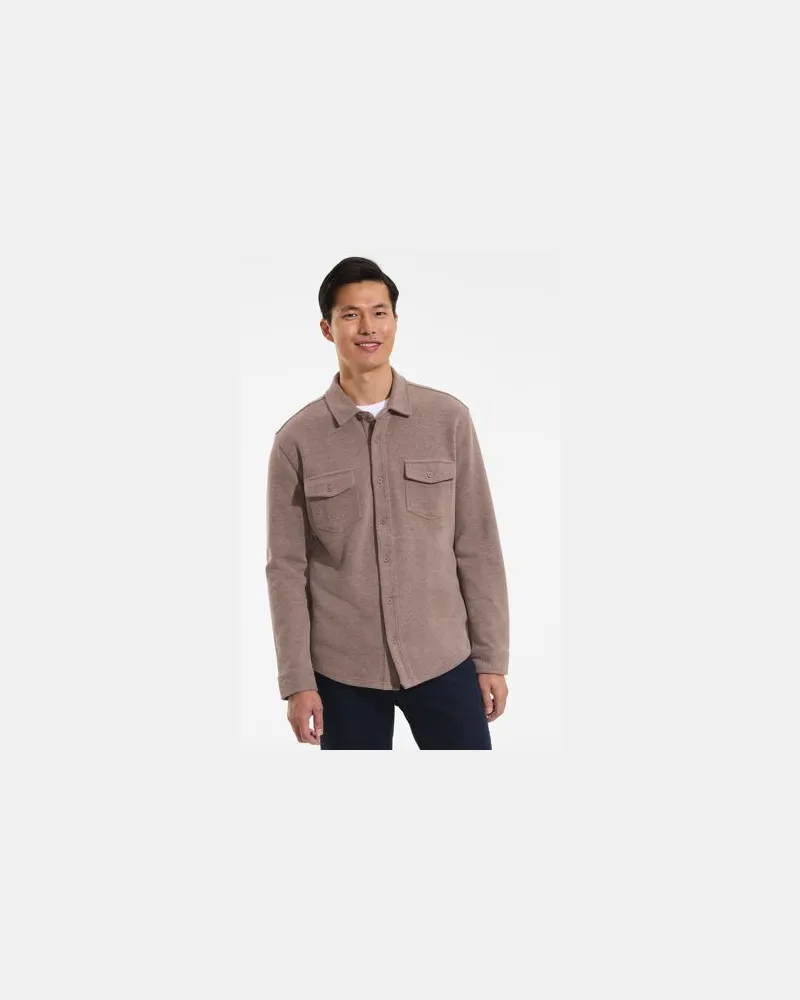 Lands' End Bedford-Hemdjacke, Herren, Größe:60 regular, Braun, Baumwoll-Mischung/Polyester-Mischung, by Braun