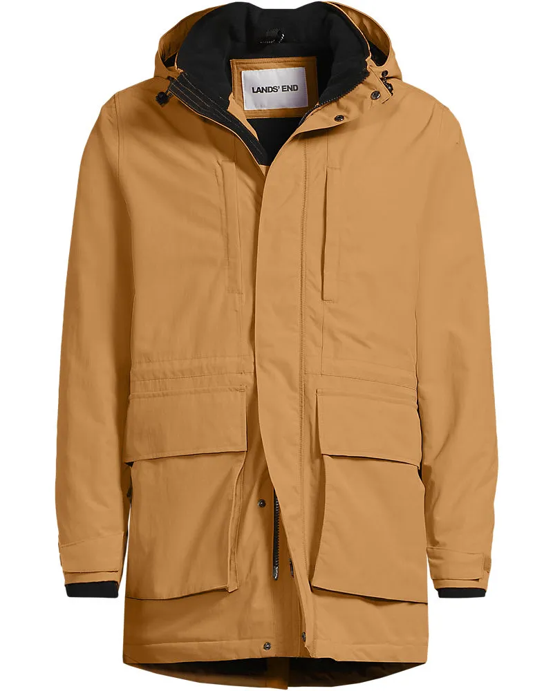Lands' End Wasserdichter, isolierter Squall-Parka, Herren, Größe regular, Beige, Nylon, by Beige