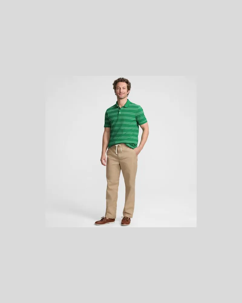 Lands' End Performance Piqué-Poloshirt, Herren, Größe tall, Grün, Baumwoll-Mischung, by Grün