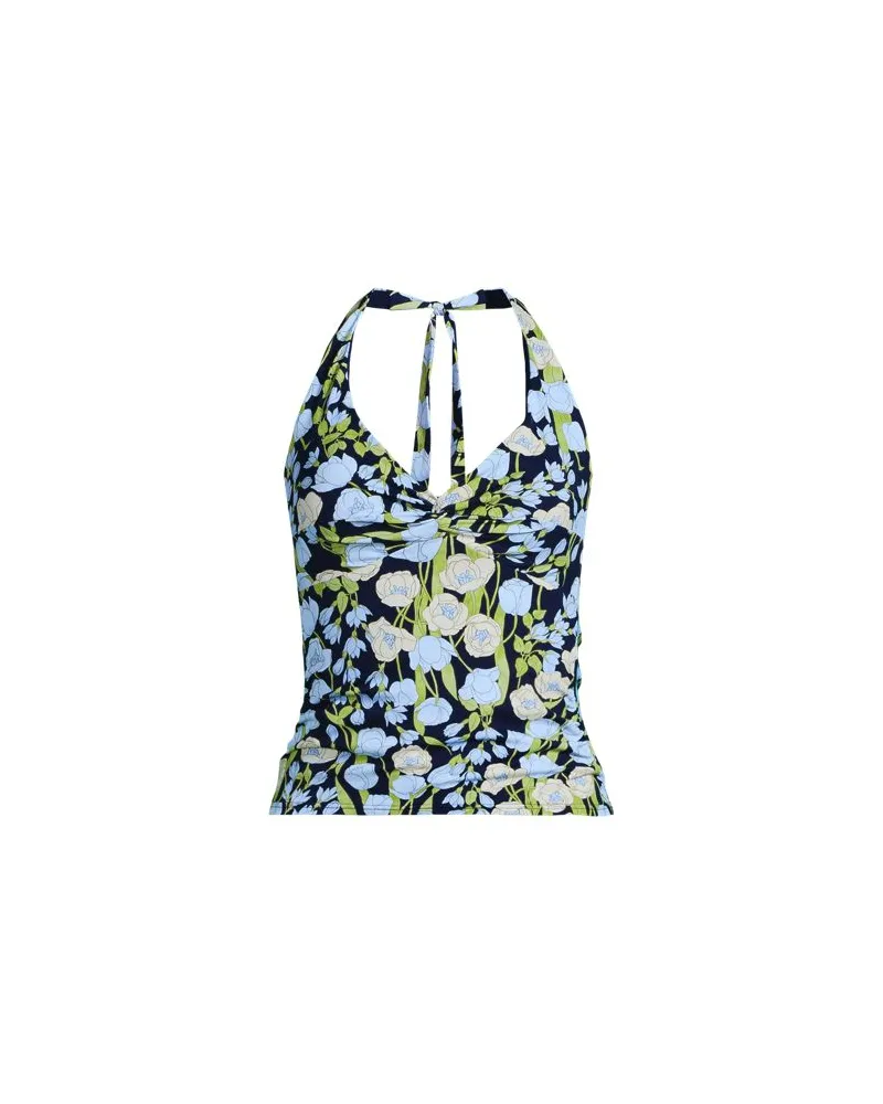 Lands' End Neckholder-Tankinitop, Damen, Größe regular, Blau, Nylon-Mischung, by Blau