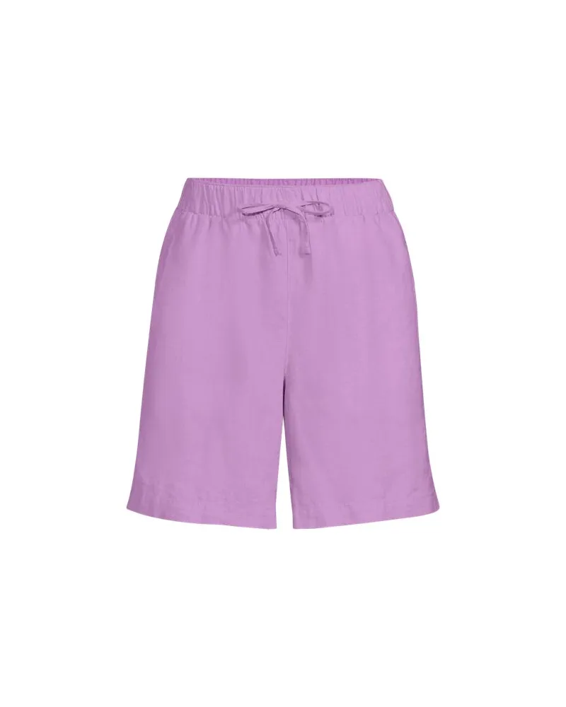 Lands' End Leinen-Schlupfshorts, Damen, Größe regular, Lila, Leinen, by Lila