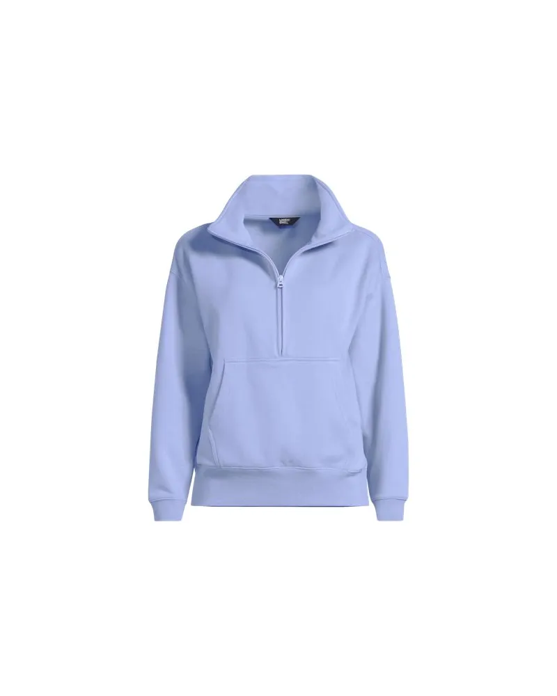 Lands' End Sweatshirt SERIOUS SWEATS mit Reißverschluss, Damen, Größe:44-46 regular, Blau, Baumwoll-Mischung/Polyester-Mischung, by Blau