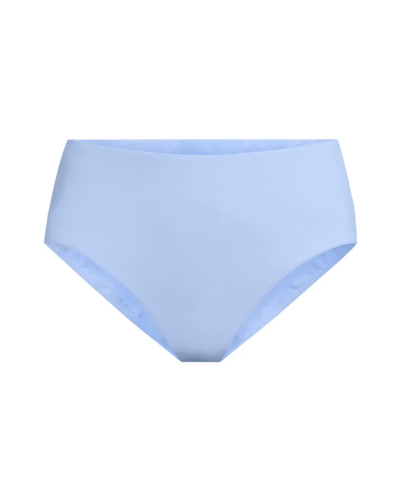 Lands' End Bikinihose, Mid Waist, Damen, Größe plus, Blau, Elasthan/Nylon-Mischung, by Blau