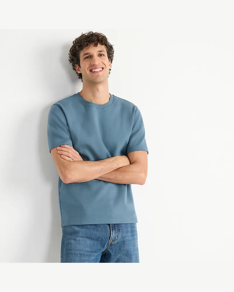 Lands' End Seriously Soft T-Shirt, Herren, Größe regular, Blau, Baumwolle/Polyester/Baumwoll-Mischung, by Blau