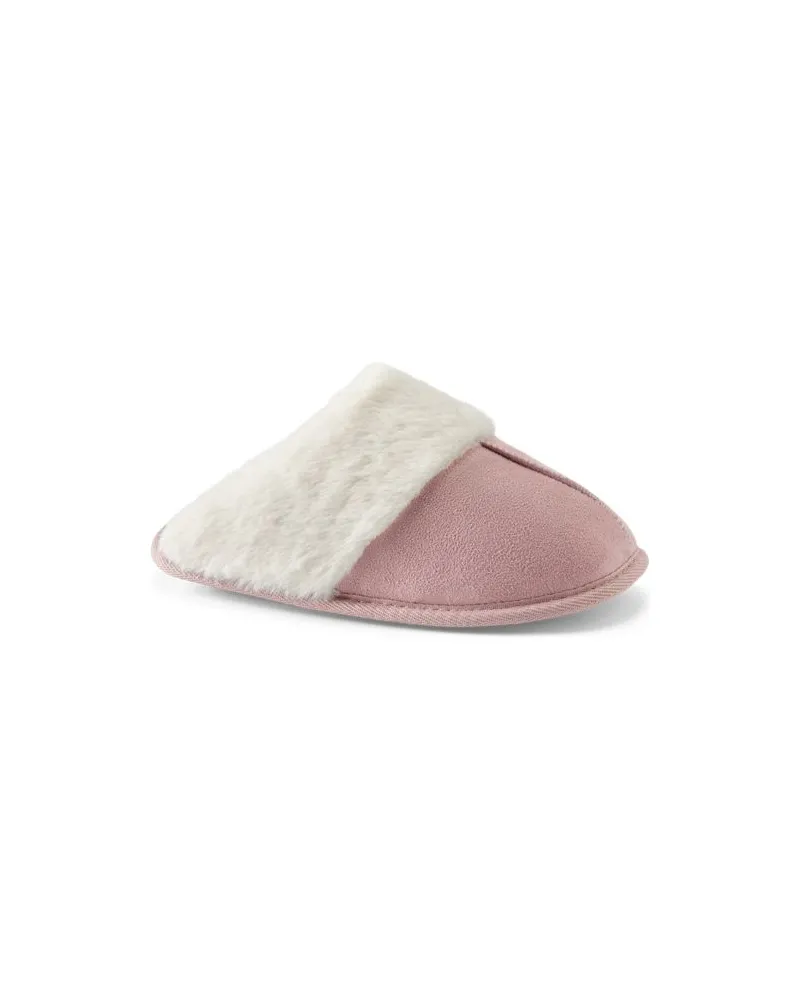 Lands' End Pantoffel in Veloursleder-Optik, Damen, Größe regular, Pink, Polyester, by Pink