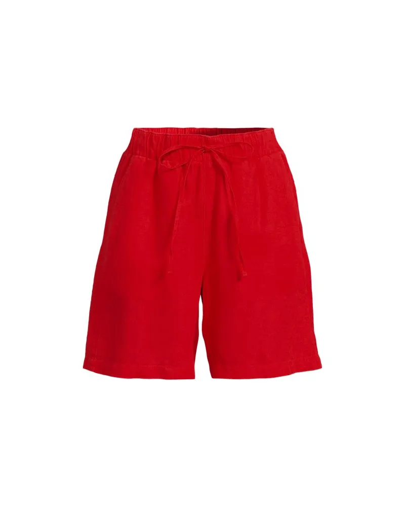 Lands' End Leinen-Schlupfshorts, Damen, Größe regular, Rot, Leinen, by Rot