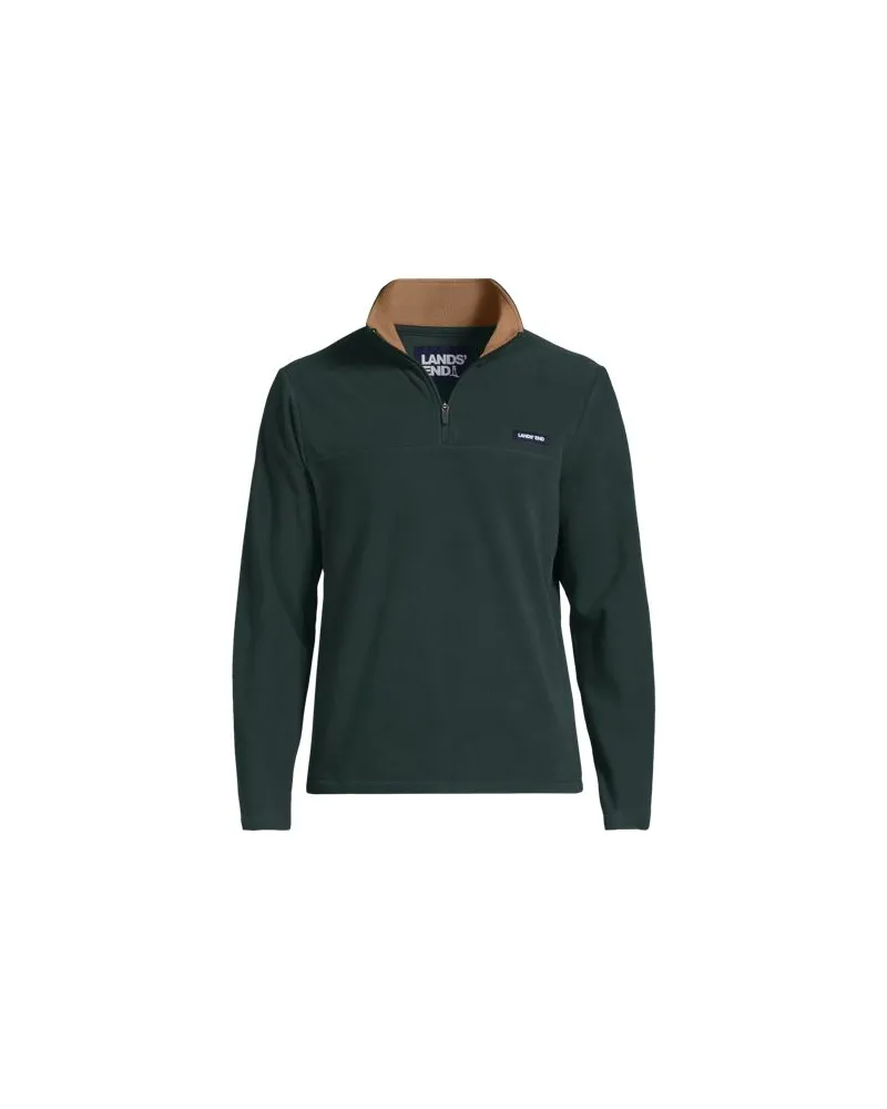 Lands' End Anyweather Fleece-Pullover mit Reißverschluss, Herren, Größe tall, Grün, Polyester, by Grün