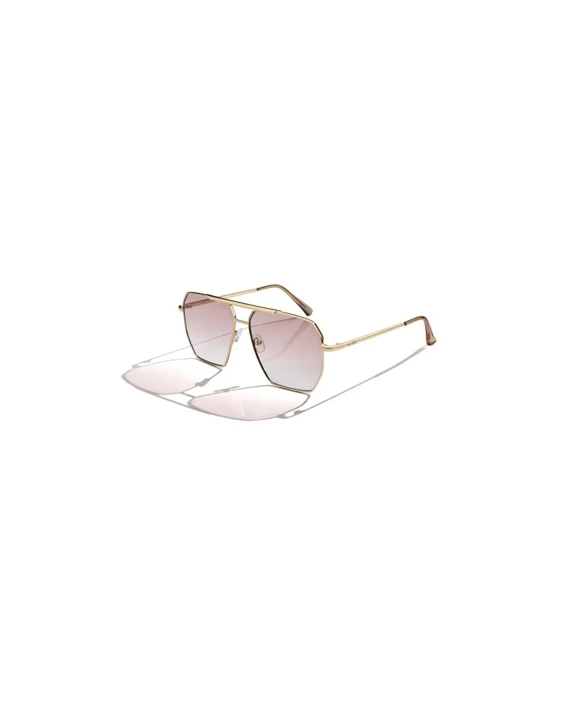 Lands' End ASTEROID Sonnenbrille im Oversize Piloten-Stil, Damen, Größe:null regular, Gelb, by Gelb