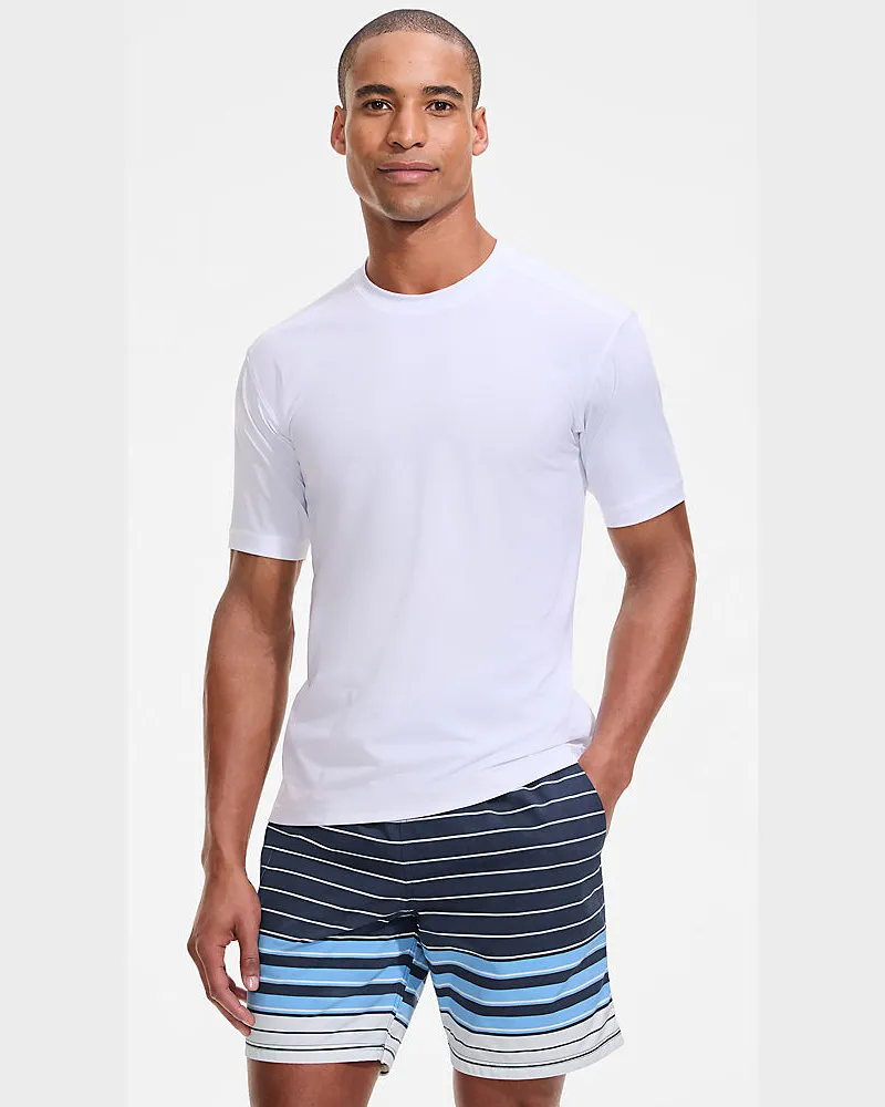 Lands' End Badeshorts mit Hydroliner, 18 cm, Herren, Größe regular, Blau, by Blau