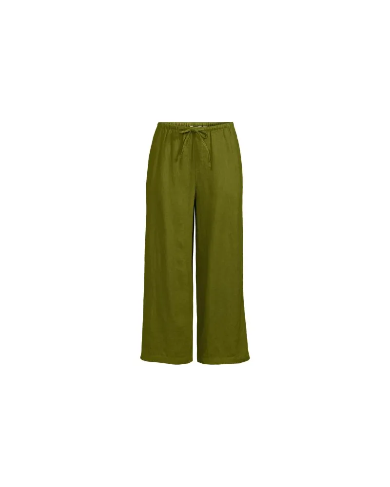 Lands' End Weite 7 Schlupfhose aus reinem Leinen, Damen, Größe petite, Grün, by Grün