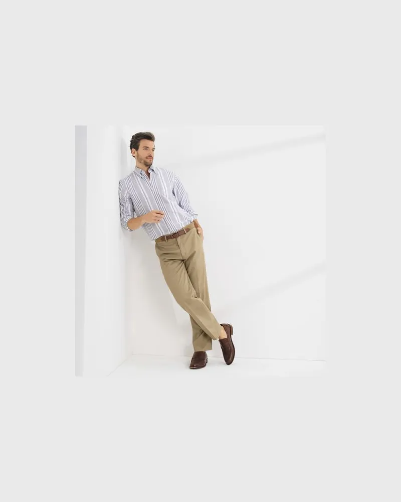 Lands' End Bügelleichte Chinos mit Komfortbund, Herren, Größe regular, Beige, Baumwolle, by Beige