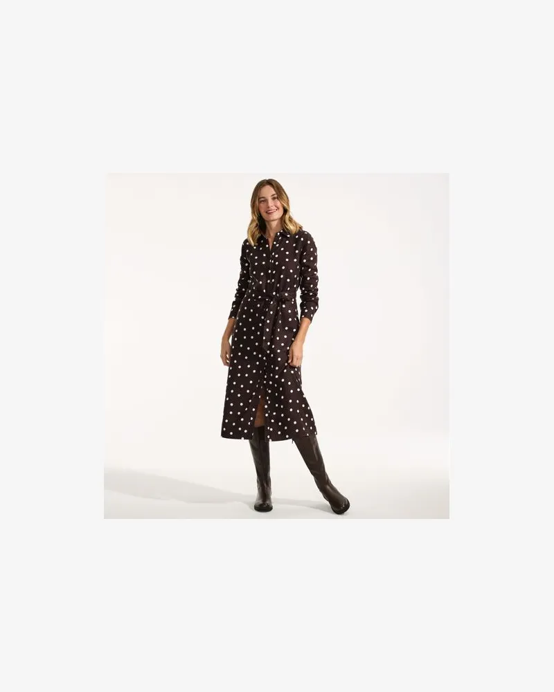 Lands' End Leinen-Midikleid, Damen, Größe petite, Braun, by Braun