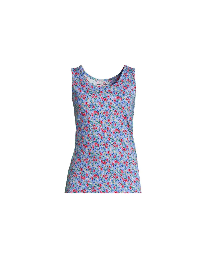 Lands' End Baumwoll-Top, Damen, Größe plus, Blau, Baumwolle, by Blau