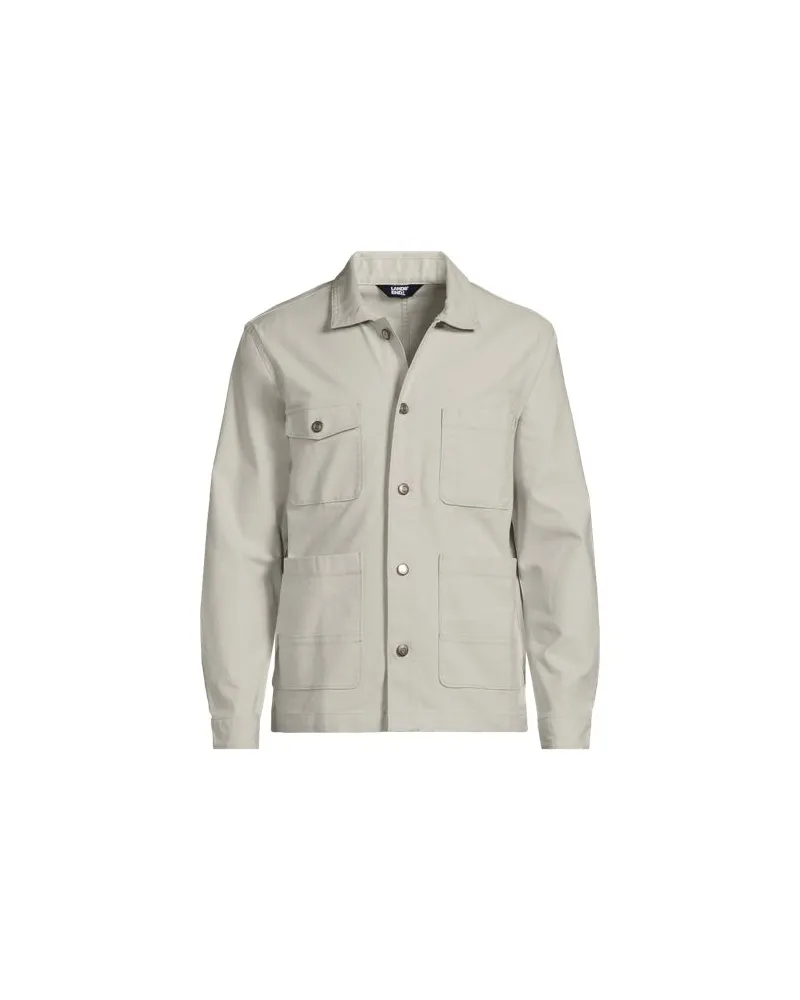 Lands' End Worker-Jacke, Herren, Größe:52-54 regular, Beige, Baumwolle/Elasthan, by Beige
