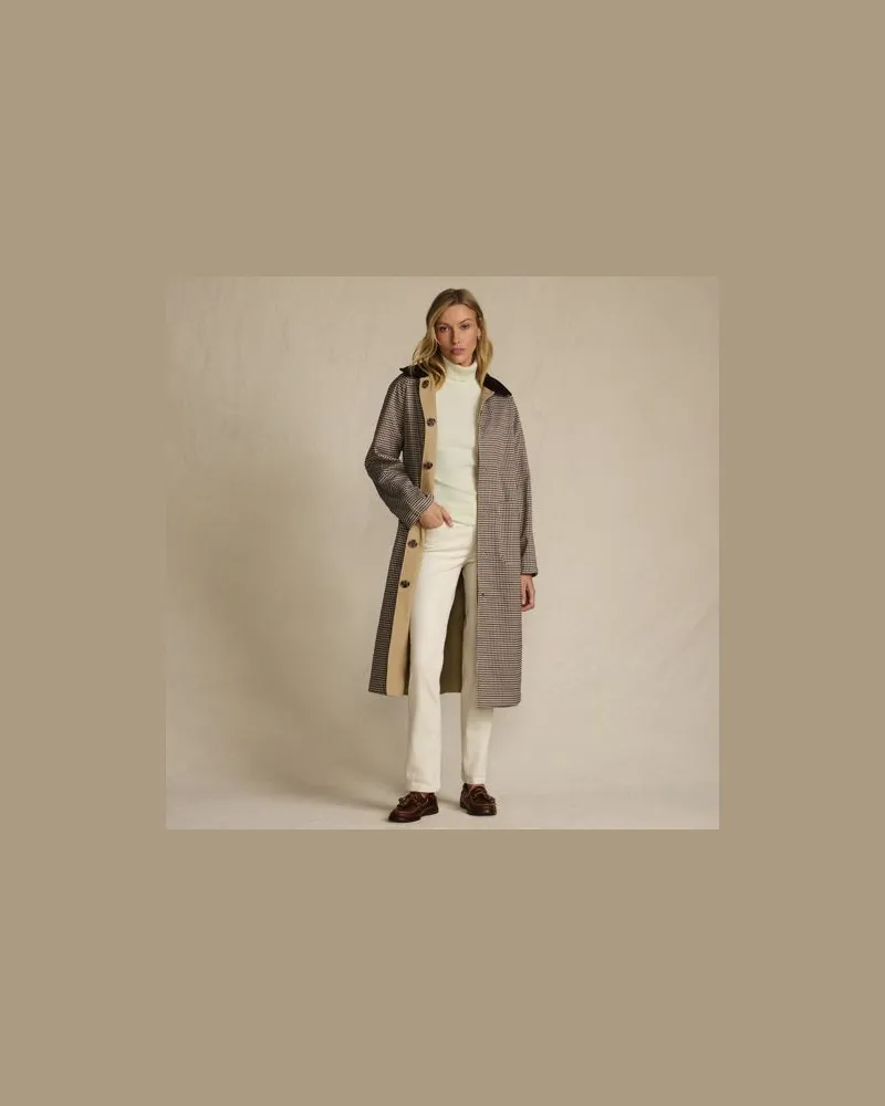 Lands' End Wendbarer Trenchcoat mit Gürtel, Damen, Größe:44-46 regular, Beige, Polyester/Polyester-Mischung, by Beige