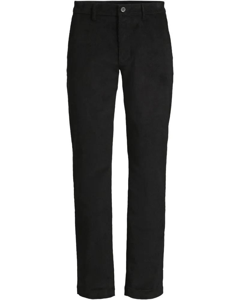 Lands' End Feincord-Hose im Chino-Schnitt, Herren, Größe regular, Schwarz, Baumwolle/Baumwoll-Mischung, by Schwarz