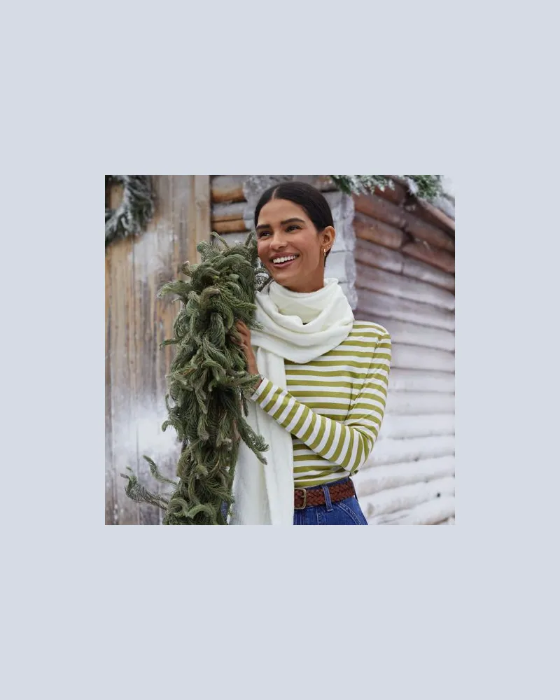 Lands' End Supima-Shirt, Langarm, Damen, Größe regular, Grün, Baumwolle, by Grün