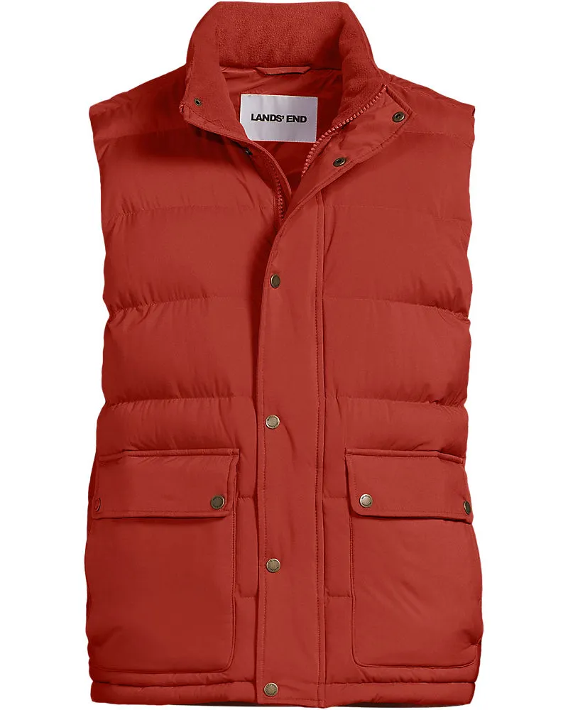Lands' End Wasserabweisende Daunenweste, Herren, Größe regular, Orange, Polyester, by Orange