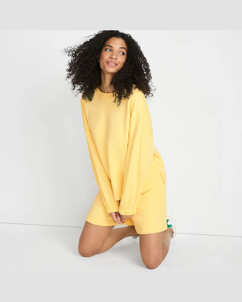 Lands' End Leichtes Sweatshirt, Damen, Größe regular, Gelb, by Gelb