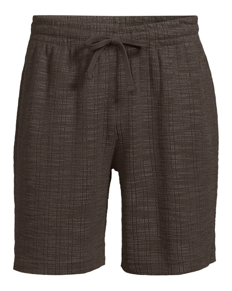 Lands' End Schlupf-Shorts mit Struktur, Herren, Größe regular, Braun, Baumwolle/Polyester, by Braun