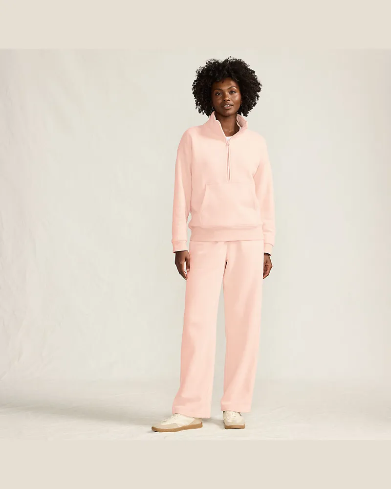 Lands' End Jogginghose mit geradem Bein SERIOUS SWEATS, Damen, Größe regular, Pink, Baumwoll-Mischung/Polyester-Mischung, by Pink