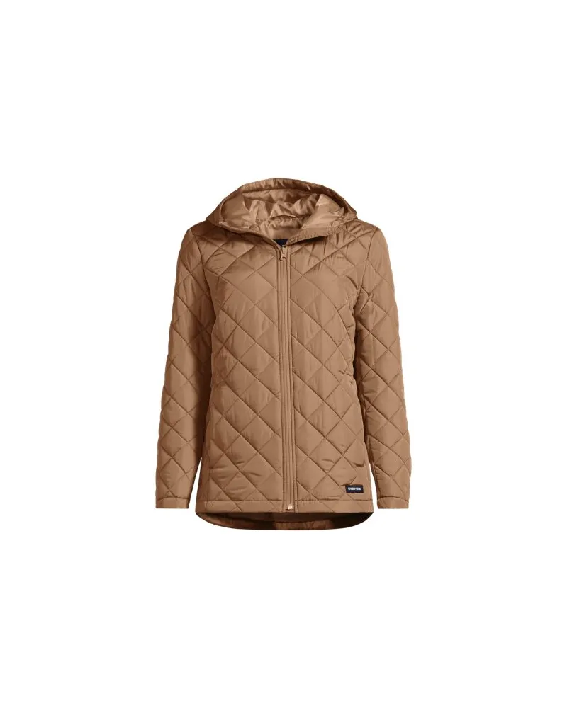 Lands' End FeatherFree Steppjacke, Damen, Größe plus, Braun, Polyester, by Braun