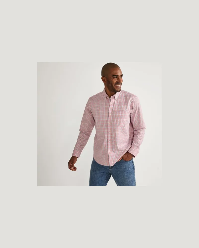 Lands' End Ultimativ-Hemd, Classic Fit, Herren, Größe:48-50 regular, Orange, Elasthan/Baumwoll-Mischung/Polyester-Mischung, by Orange