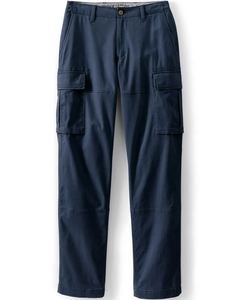 Lands' End Classic Fit Cargohose, Herren, Größe regular, Blau, Baumwoll-Mischung, by Blau