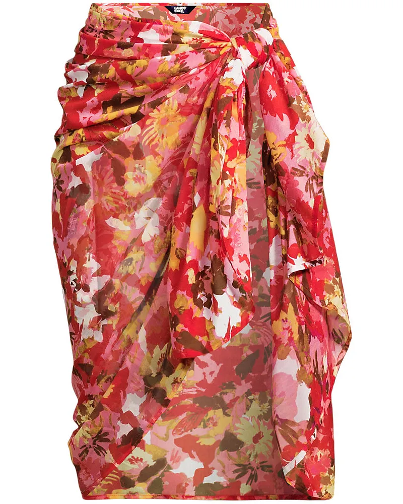 Lands' End Pareo aus Voile, Damen, Größe regular, Rot, Polyester, by Rot