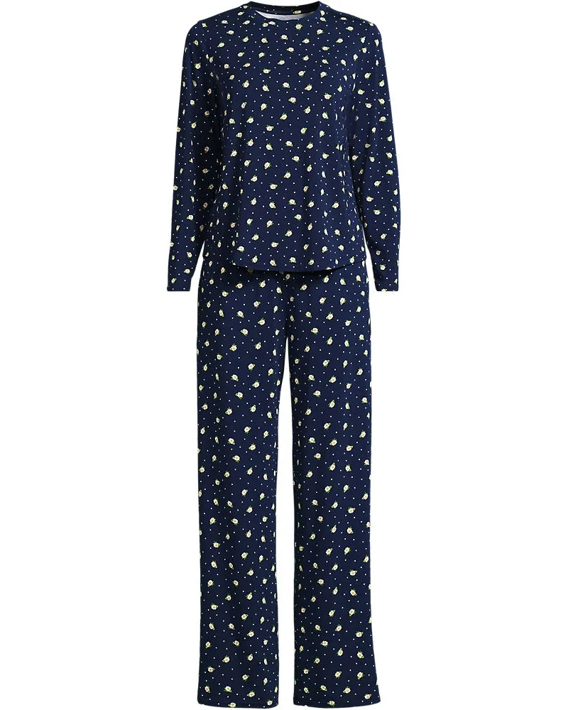 Lands' End Pyjama-Set mit Cooling-Finish, Damen, Größe plus, Blau, by Blau