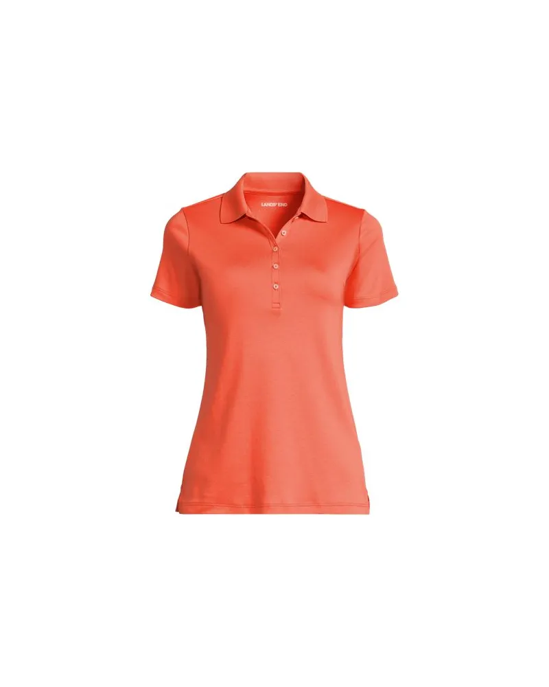 Lands' End Supima-Poloshirt, Damen, Größe plus, Orange, Baumwolle, by Orange