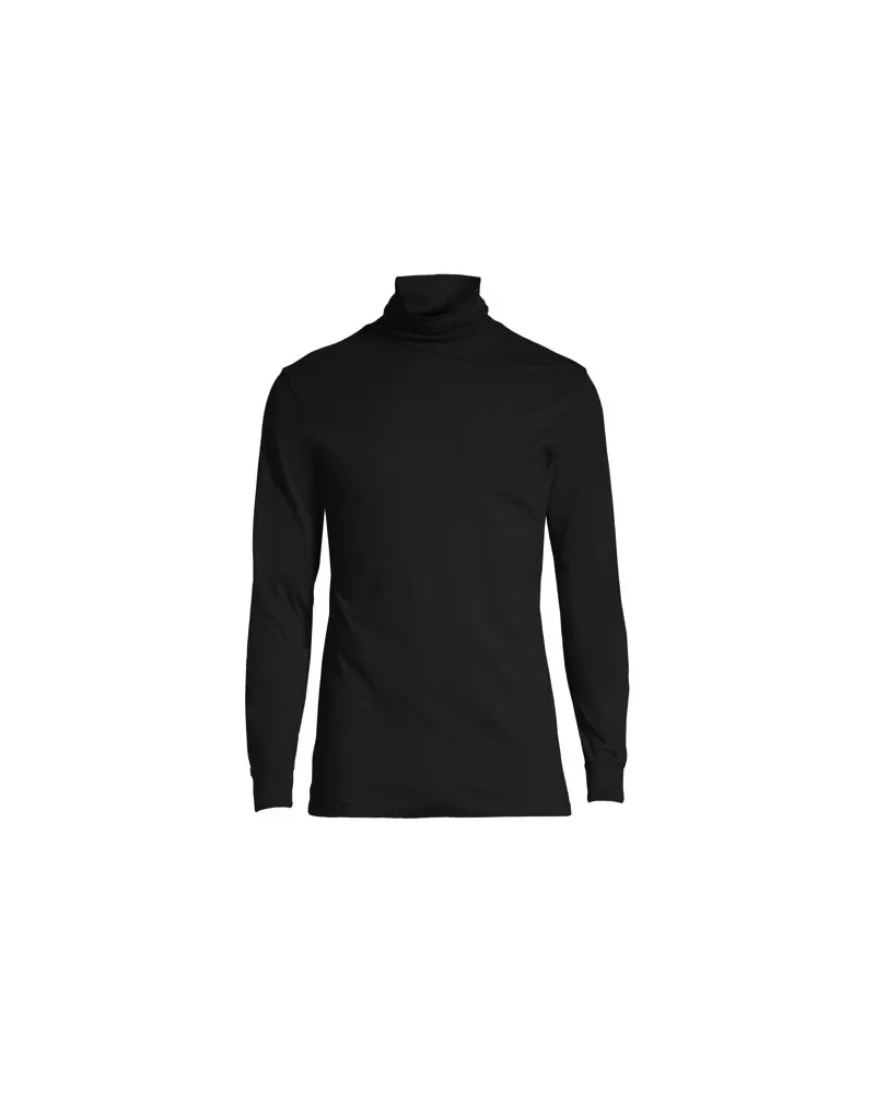 Lands' End Super-T Rollkragenshirt, Classic Fit, Herren, Größe:60 tall, Schwarz, Baumwolle, by Schwarz
