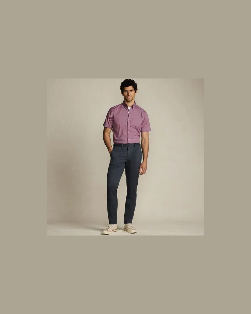 Lands' End Slim Fit Chinohose TRAVEL, Herren, Größe regular, Grau, by Grau