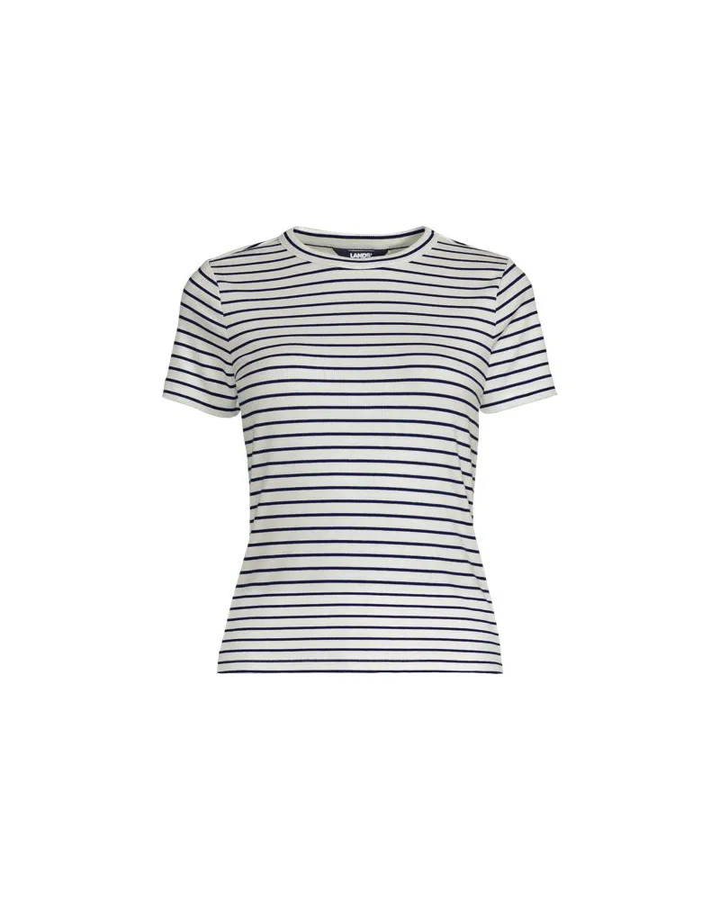 Lands' End T-Shirt aus softem Viskosemix, Damen, Größe plus, Weiß, Viskose/Polyester-Mischung, by Weiß
