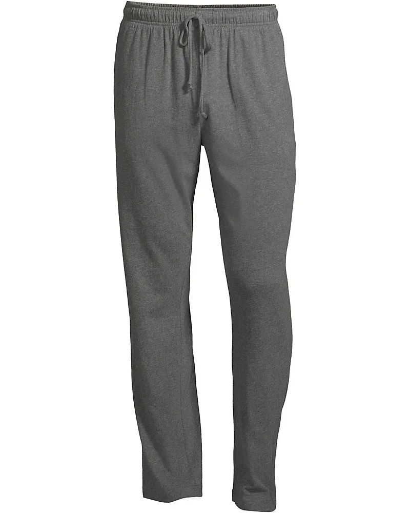 Lands' End Jersey-Pyjamahose, Herren, Größe regular, Grau, Baumwolle, by Grau