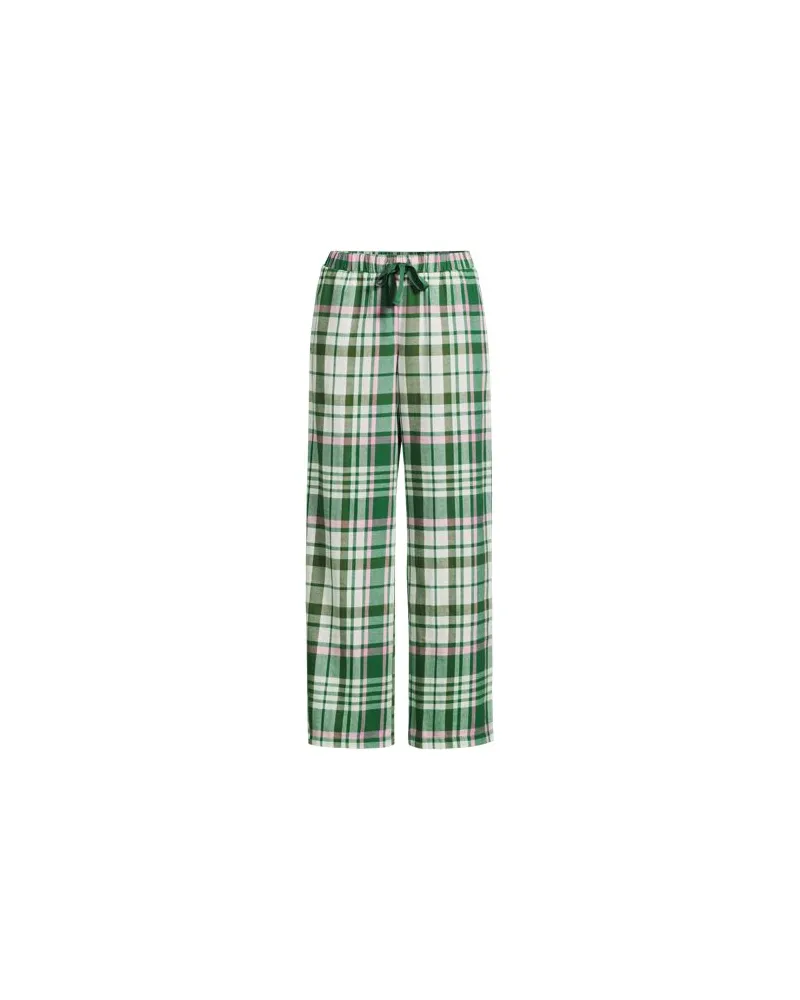Lands' End Weiche Flanell-Pyjamahose, Damen, Größe regular, Grün, Baumwolle, by Grün