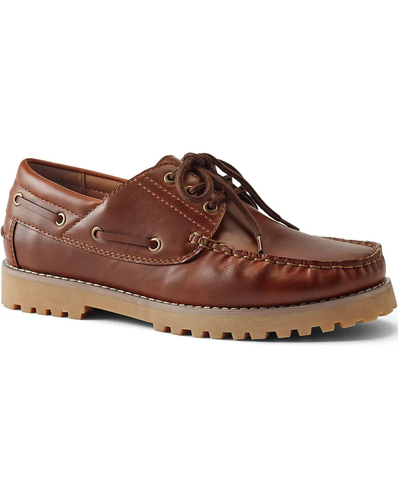 Lands' End Bootsschuhe, Herren, Größe regular, Braun, Synthetic-blend, by Braun