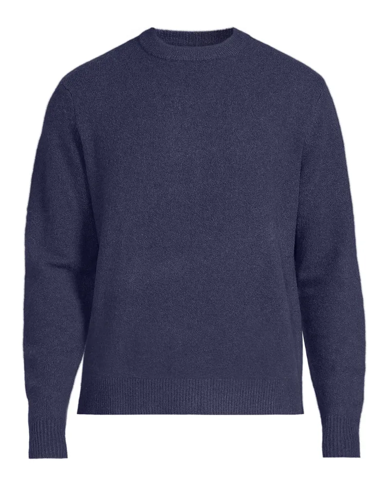 Lands' End Wool Touch Rundhals-Pullover, Herren, Größe regular, Blau, Wolle/Polyester/Nylon, by Blau