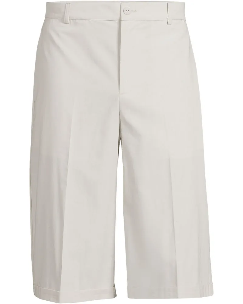 Lands' End Bermuda-Shorts, Herren, Größe regular, Grau, Baumwolle, by Grau