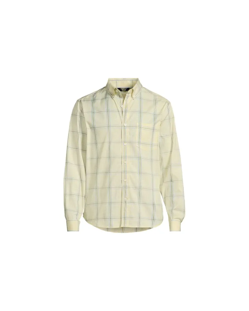 Lands' End Ultimativ-Hemd, Classic Fit, Herren, Größe regular, Gelb, Elasthan/Baumwoll-Mischung/Polyester-Mischung, by Gelb