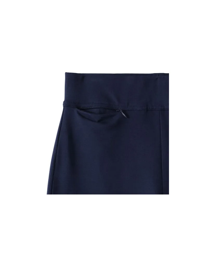 Lands' End Starfish High Waist Hose mit weitem Bein, Damen, Größe:44-46 petite, Blau, Elasthan/Baumwoll-Mischung, by Blau