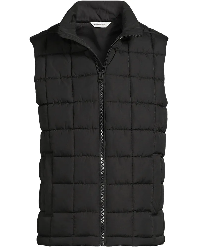 Lands' End Steppweste FeatherFree, Herren, Größe regular, Schwarz, Polyester, by Schwarz