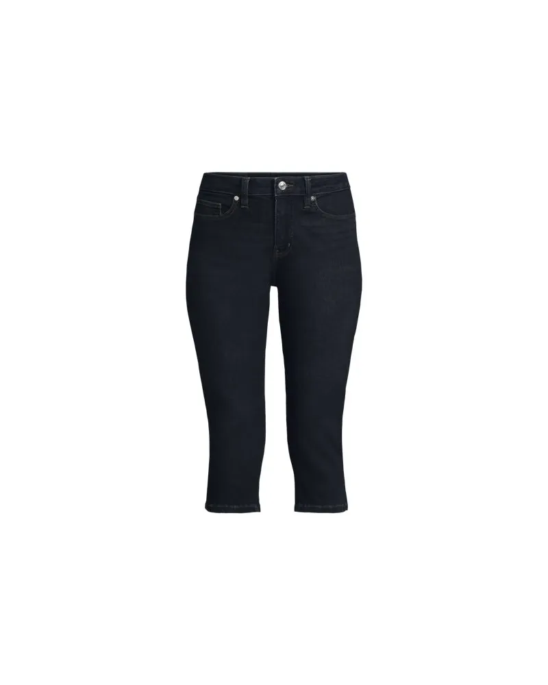 Lands' End All-Day CoolMax Capri-Jeans, Damen, Größe regular, Blau, by Blau