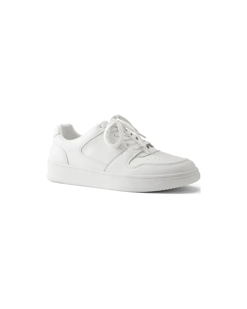 Lands' End Sneaker zum Schnüren, Herren, Größe regular, Weiß, by Weiß